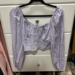Purple floral blouse Rewind (L)